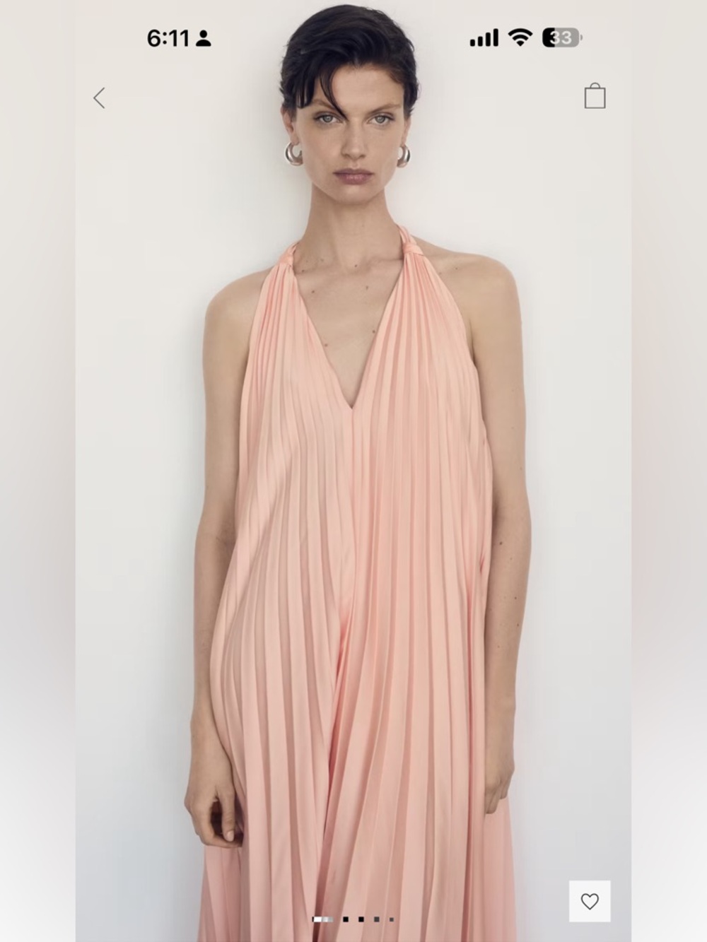 MANGO PLEATED LONG DRESS Size L NWT